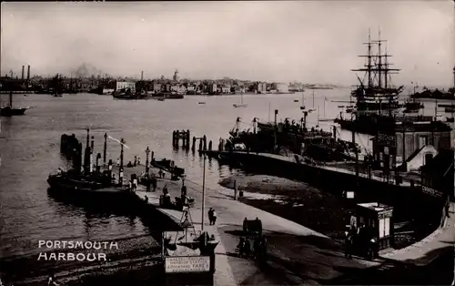 Ak Portsmouth Hampshire England, Harbour