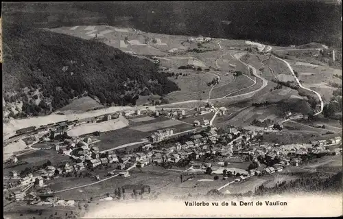 Ak Vallorbe Kanton Waadt Schweiz, Vu de la Dent de Vaulion