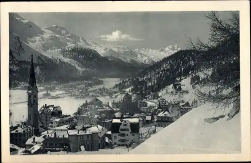 Ak Sankt Moritz Kanton Graubünden, Dorf und Bad