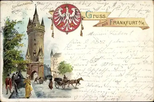 Wappen Litho Frankfurt am Main, Eschenheimer Tor