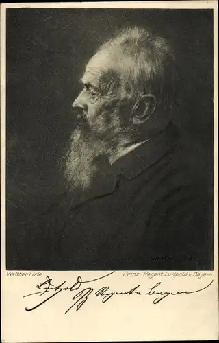 Künstler Ak Firle, Walther, Prinzregent Luitpold von Bayern, Portrait