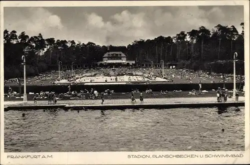 Ak Frankfurt am Main, Stadion, Planschbecken, Schwimmbad