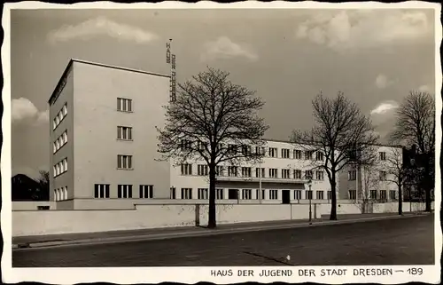 Ak Dresden, Haus der Jugend, Straßenseite