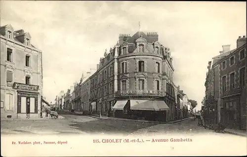 Ak Cholet Maine et Loire, Avenue Gambetta