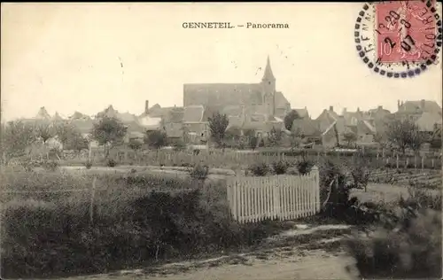 Ak Genneteil Maine et Loire, Panorama