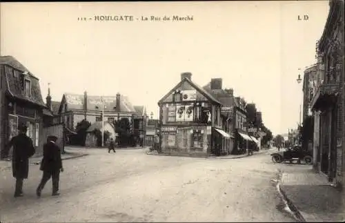 Ak Houlgate Calvados, La Rue du Marche