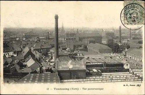 Ak Tourcoing Nord, Vue panoramique