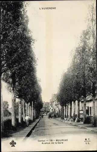 Ak Mauriac Cantal, Avenue de la Gare