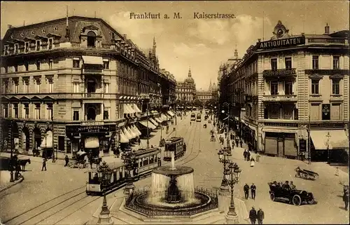 Ak Frankfurt am Main, Kaiserstraße, Straßenbahn