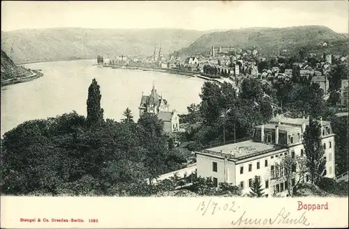 Ak Boppard am Rhein, Panorama