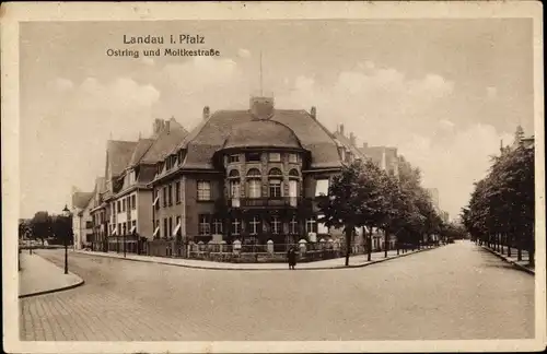Ak Landau in der Pfalz, Ostring, Moltkestraße