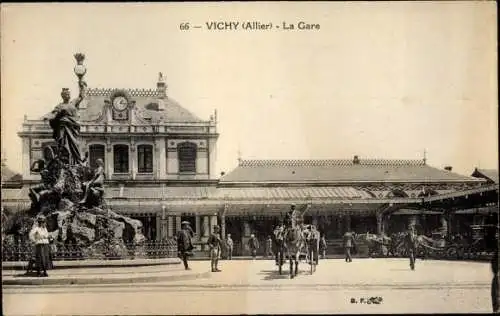 Ak Vichy Allier, La Gare