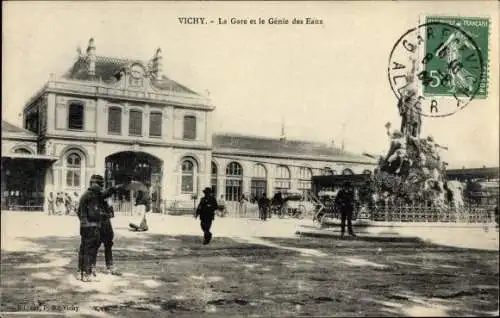 Ak Vichy Allier, La Gare
