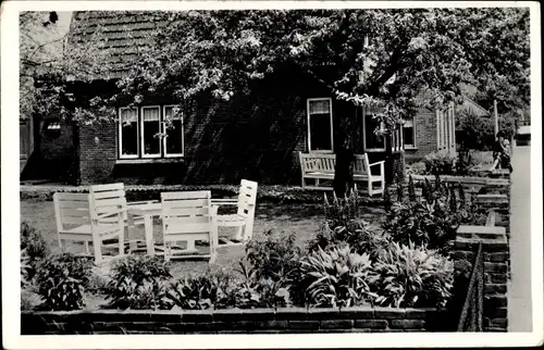 Foto Ak Overijssel Niederlande, Pension, Gartenanlagen