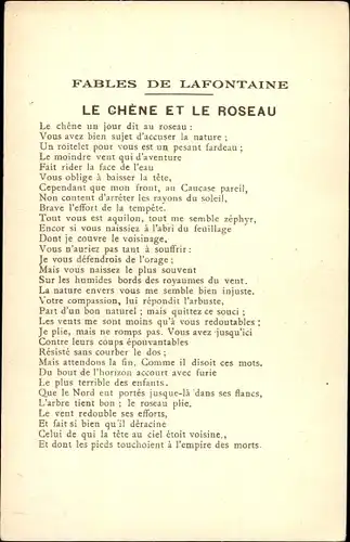 Künstler Ak Doré, Gustave, Fables de Lafontaine, Le Chene et le Roseau, Reiter, Blitz