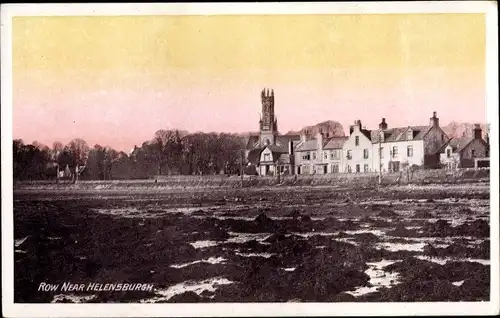Ak Helensburgh Schottland, Row, Blick auf den Ort