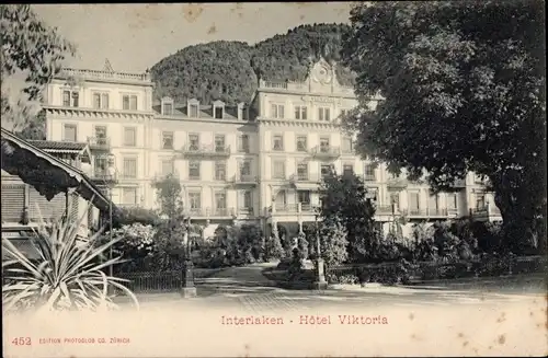 Ak Interlaken Kanton Bern Schweiz, Hotel Viktoria