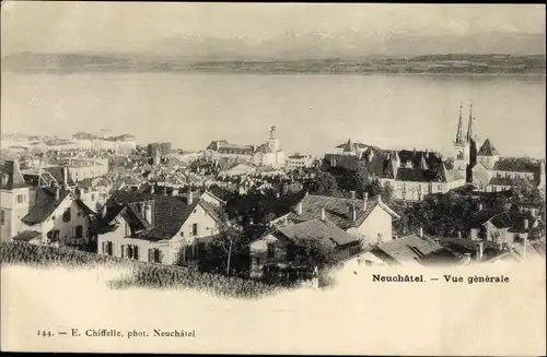 Ak Neuchâtel Kanton Neuenburg, Gesamtansicht