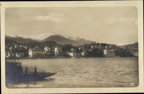 Ak Paradiso Lugano Kanton Tessin, Blick auf den Ort