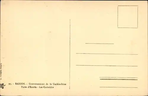 Ak Saigon Cochinchine Vietnam, Gouvernement de la Cochinchine, Porte d'Entree