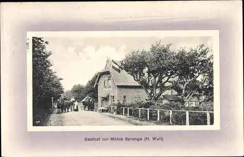 Präge Passepartout Ak Sprenge Schwedeneck Schleswig Holstein, Gasthof zur Mühle