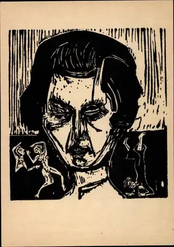 Künstler Ak Kirchner, Ernst Ludwig, Portrait, Expressionismus