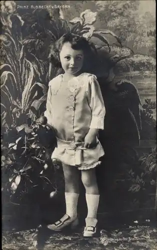 Ak Prinz Albrecht von Bayern, Kinderportrait