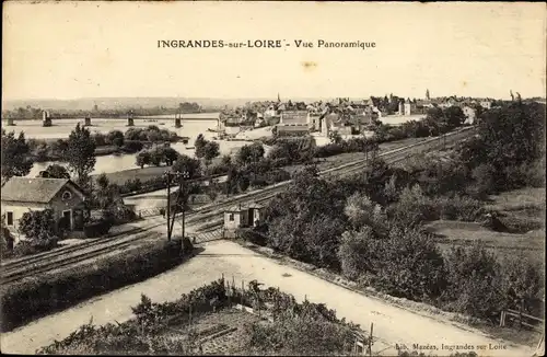 Ak Ingrandes sur Loire Maine-et-Loire, Vue Panoramique
