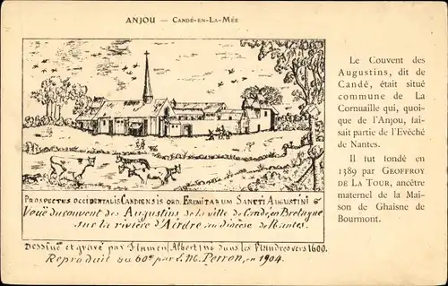 Ak Candé en la Mée Anjou Maine et Loire, Le Couvent des Augustins