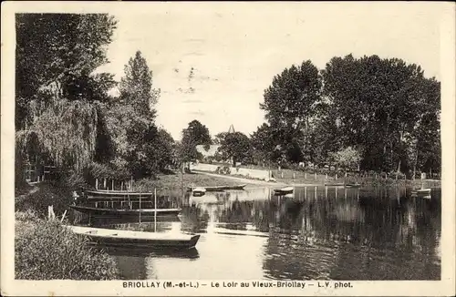Ak Briollay Maine et Loire, Le Loir au Vieux Briollay