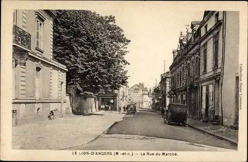 Ak Le Lion d'Angers Maine et Loire, La Rue du Marche