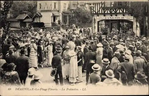 Ak Deauville La Plage Fleurie Calvados, La Potiniere
