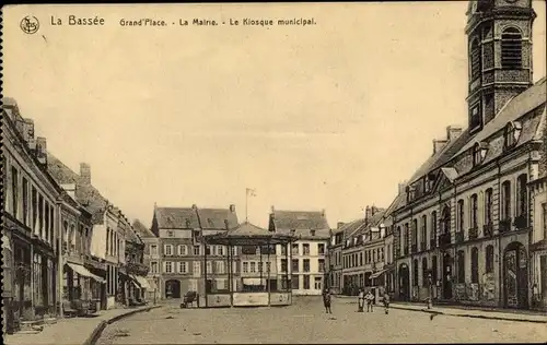 Ak La Bassée Nord, Grande Place, La Mairie, Le Kiosque municipal