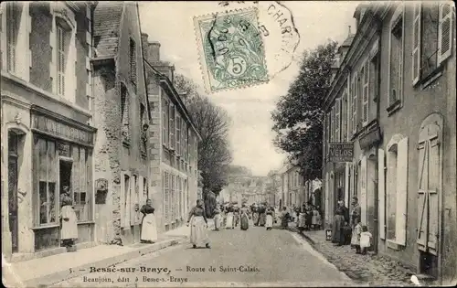 Ak Bessé sur Braye Sarthe, Route de Saint Calais