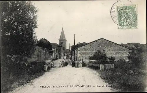 Ak Villotte devant Saint Mihiel Villotte sur Aire Meuse, Rue de Laval