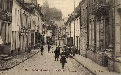 Ak Saint Pol sur Ternoise Pas de Calais, La Rue des Procureurs