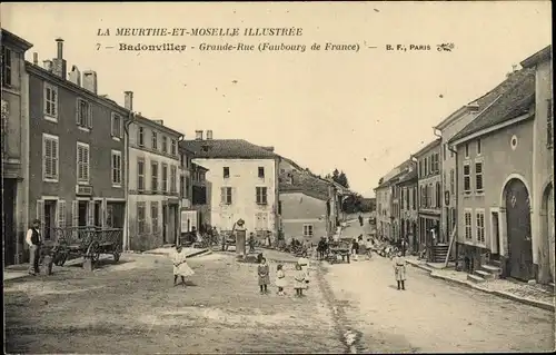 Ak Badonviller Badenweiler Meurthe et Moselle, Grande Rue, Faubourg de France