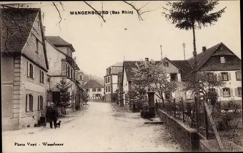 Ak Wangenbourg Wangenburg Elsass Bas Rhin, Une Rue