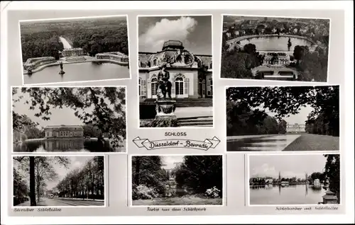 Ak Benrath Düsseldorf am Rhein, Schloss, Parkpartie, Benrather Schlossallee