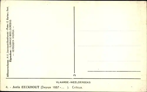 Ak Joris Eeckhout, Belgischer Dichter