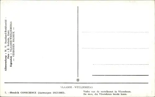 Ak Hendrik Conscience, Belgischer Dichter