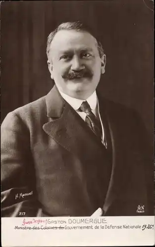 Ak Gaston Doumergue, President de la Republique Francaise