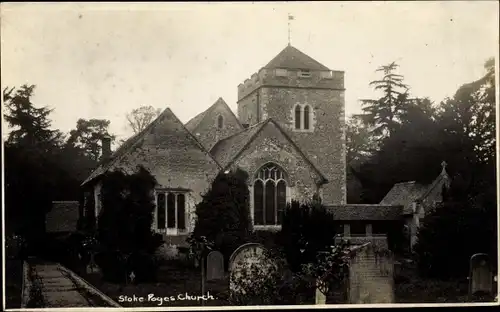 Ak Stoke Poges Buckinghamshire England, Church