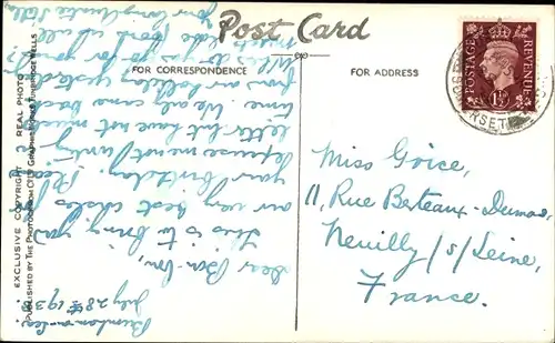 Ak Burnham on Sea Somerset England, Am Strand