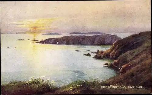 Ak Kanalinsel Brecqhou, Panorama, Felsen