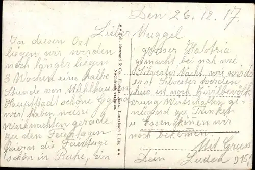 Ak Lutterbach Elsass Haut Rhin, Pensionat, Sanatorium