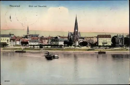 Ak Neuwied am Rhein, Blick auf den Ort