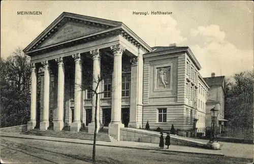 Ak Meiningen in Thüringen, Herzogliches Hoftheater