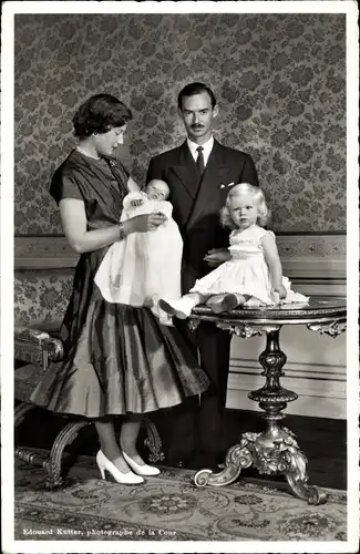 Ak Le Grand Duc Heritier Jean de Luxembourg, Grande Duchesse, Princesse Marie Astrid, Prince Henri