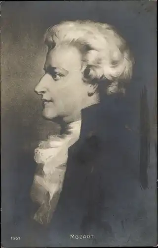 Künstler Ak Komponist Wolfgang Amadeus Mozart, Portrait